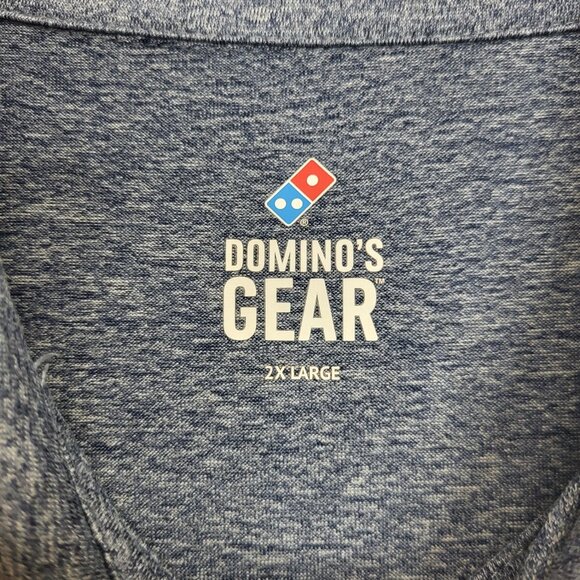 Dominos Gear Employee Uniform Shirt Mens 2XL XXL Polo Shirt Short Sleeve - Picture 9 of 11
